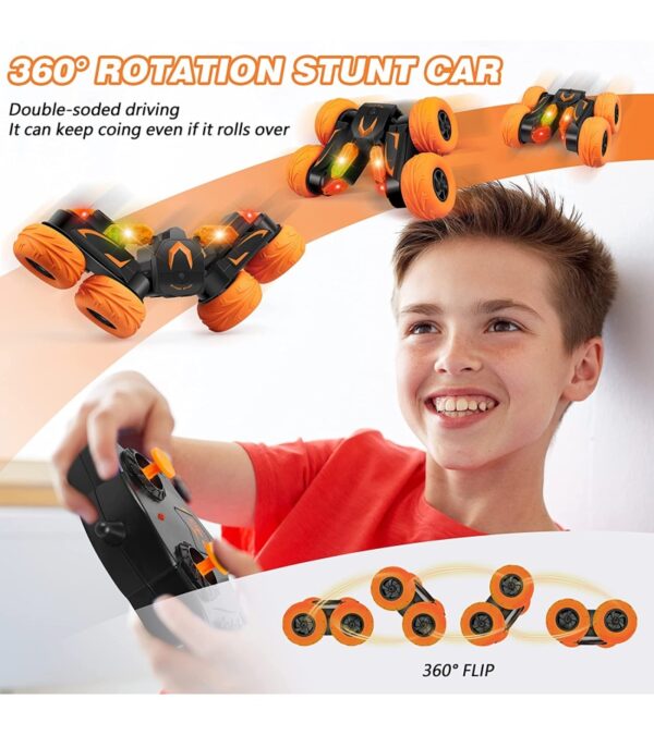 img-f9798b84d397e4e32bf03395a806b6c4 VILICO Electric Competitive RC Stunt Car Toy for Kids,Remote Control Car,Double-Sided Rotation 360°,High-Speed 4WD Off-Road Vehicle for Boys Girls,Gift Toys for Boys 3 4 5 6 7 8 9 10 11 12 Year Old