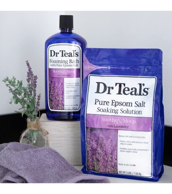img-fbd29906095d6653a8eb61ae1ba03a3d Dr Teal's Foaming Bath with Pure Epsom Salt, Soothe & Sleep with Lavender, 34 fl oz (Pack of 4)