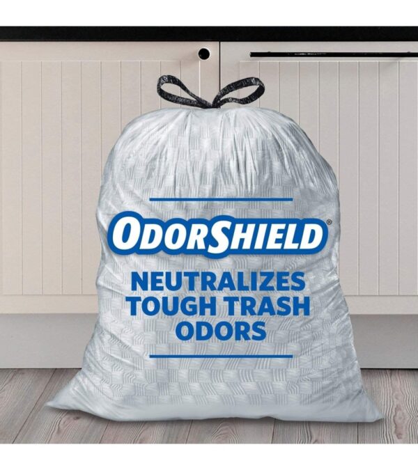 img-fca03f92a3219760887626d98b555d26 Glad Tall Kitchen Drawstring Trash Bags – OdorShield 13 Gallon Grey Trash Bag, Febreze Fresh Clean – 80 Count