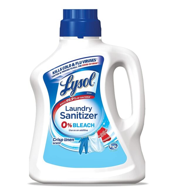 Lysol Laundry Sanitizer Additive, Bacteria-Causing Laundry Odor Eliminator, 0% Bleach Laundry Sanitizer, color, , Multi 90 Fl Oz Crisp Linen