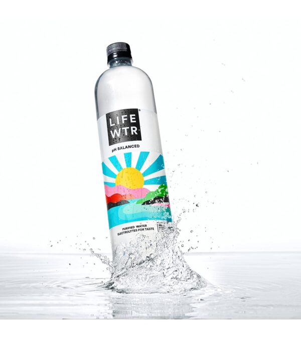 LIFEWTR Premium Purified Water pH Balanced with Electrolytes, 100% recycled plastic bottles, 16.9 Fl Oz Bottles, 500ml (Pack of 12)