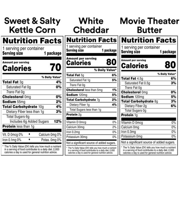 Smartfood Popcorn Variety Pack, 0.5 Ounce (Pack of 80)