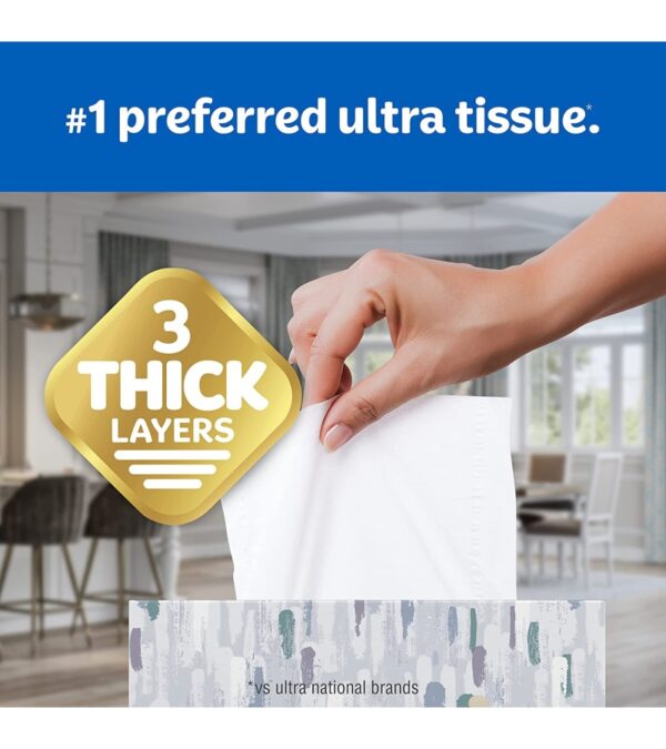 Kleenex Expressions Ultra Soft Facial Tissues, Soft Facial Tissue, 8 Flat Boxes, 120 Tissues per Box, 3-Ply (960 Total Tissues)