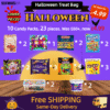 Halloween Snack Pack! 10 Candy Packs, 23 pieces. Was £60+, now £4.99. Great deal. Free shipping. Indulge in spooky treats!