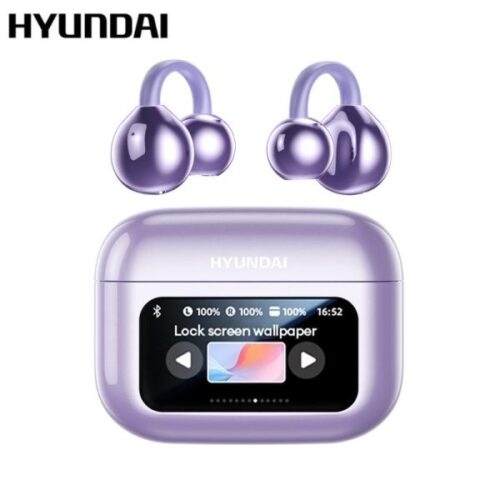 [The New User Exclusive Benefit 0.99 ]  HYUNDAI M100 LED Screen Anti-loss Headphone AI Noise Reduction With HIFI Sound Bluetooth V5.4 Earphone Open Ear-hook Earbuds