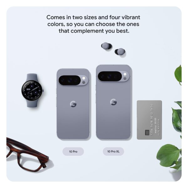 Google Pixel 10 Pro - Unlocked Android Smartphone - Gemini AI Assistant, Triple Rear Camera System, Fast-Charging 24+ Hour Battery, and 6.3" Super Actua Display - Obsidian - 128 GB (2025 Model)